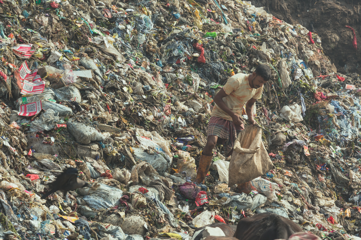 Mountains of rubbish for the Waste Pickers of Chittagong, Bangladesh to search.