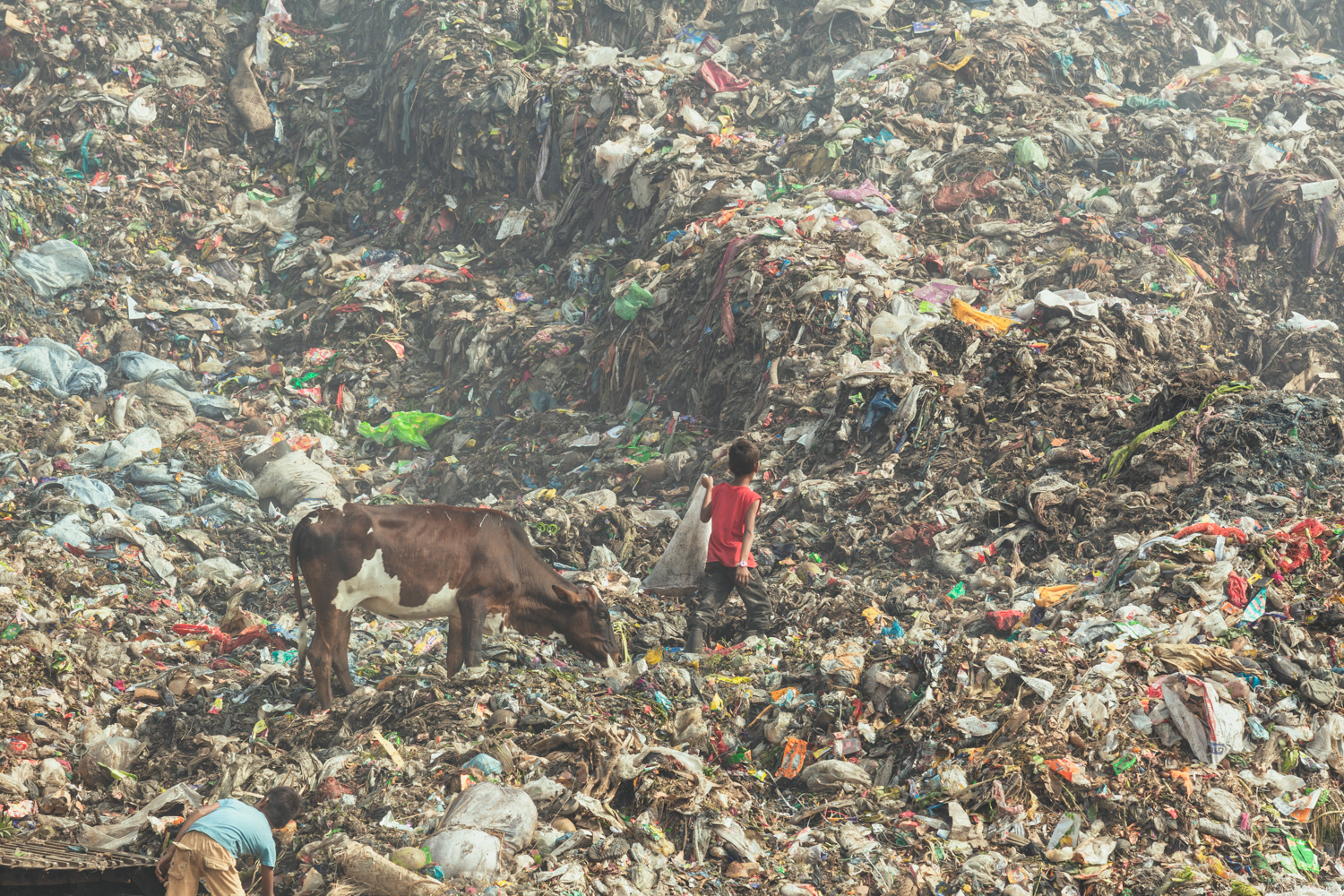 Mountains of rubbish for the Waste Pickers of Chittagong, Bangladesh to search.