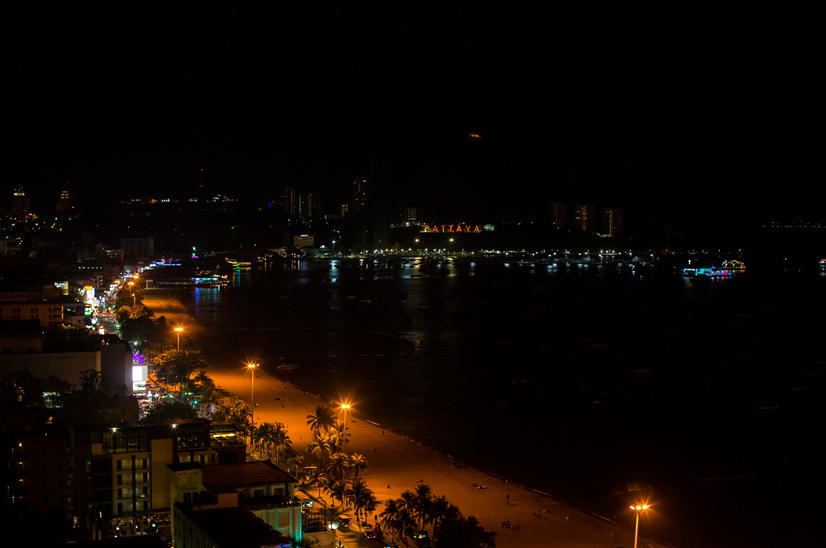 Late night view from my hotel room 3206 - Pattaya, Thailand, 2023